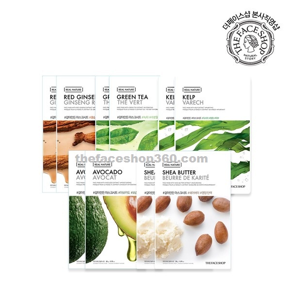 Mặt nạ Bơ phục hồi độ ẩm Real Nature Avocado Face Mask The Face Shop