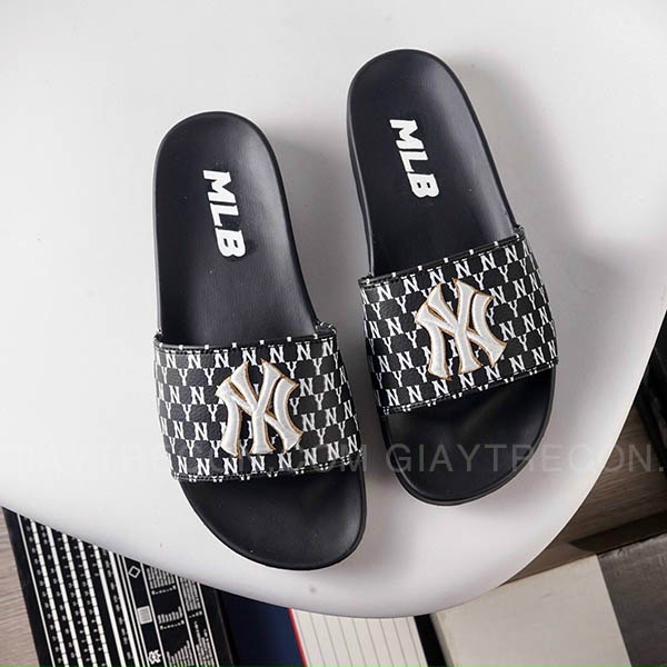 Dép quai ngang UNISEX nam nữ thêu chữ B MLB cực chất mang êm chân HOT 2022, dép quai ngang nam nữ đẹp mới nhất