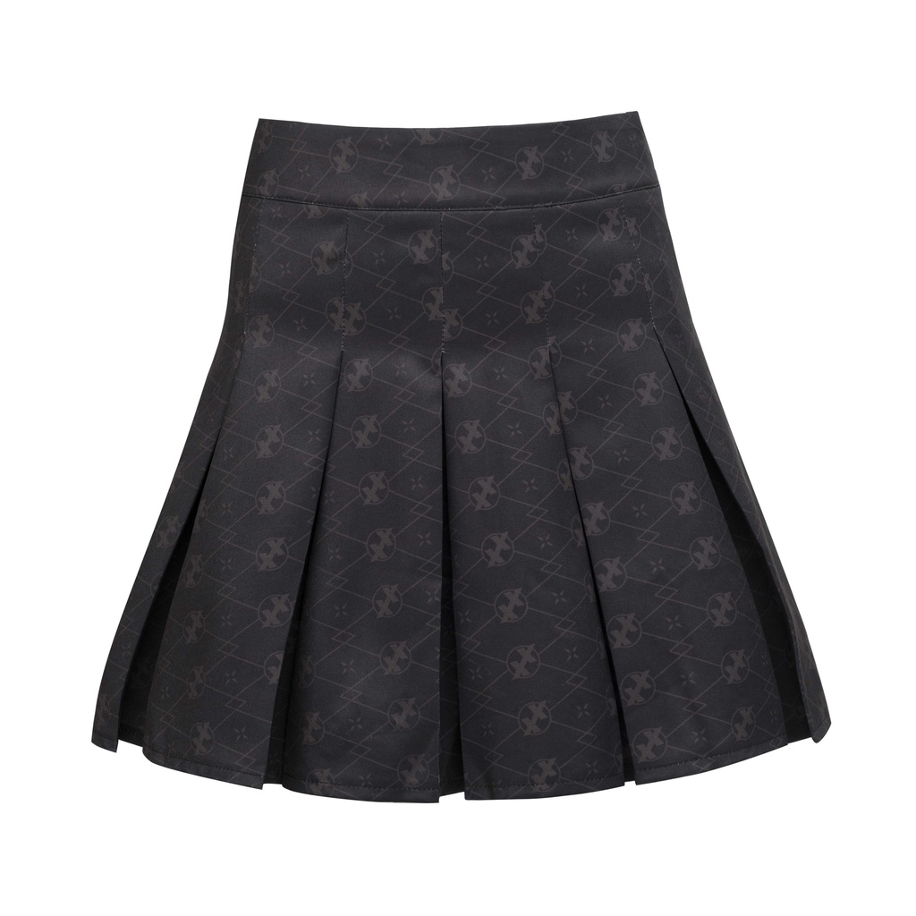 Váy | Váy nữ mango xếp ly lưng cao X2 Monogram Skirt - XXME - Full Print Monogram