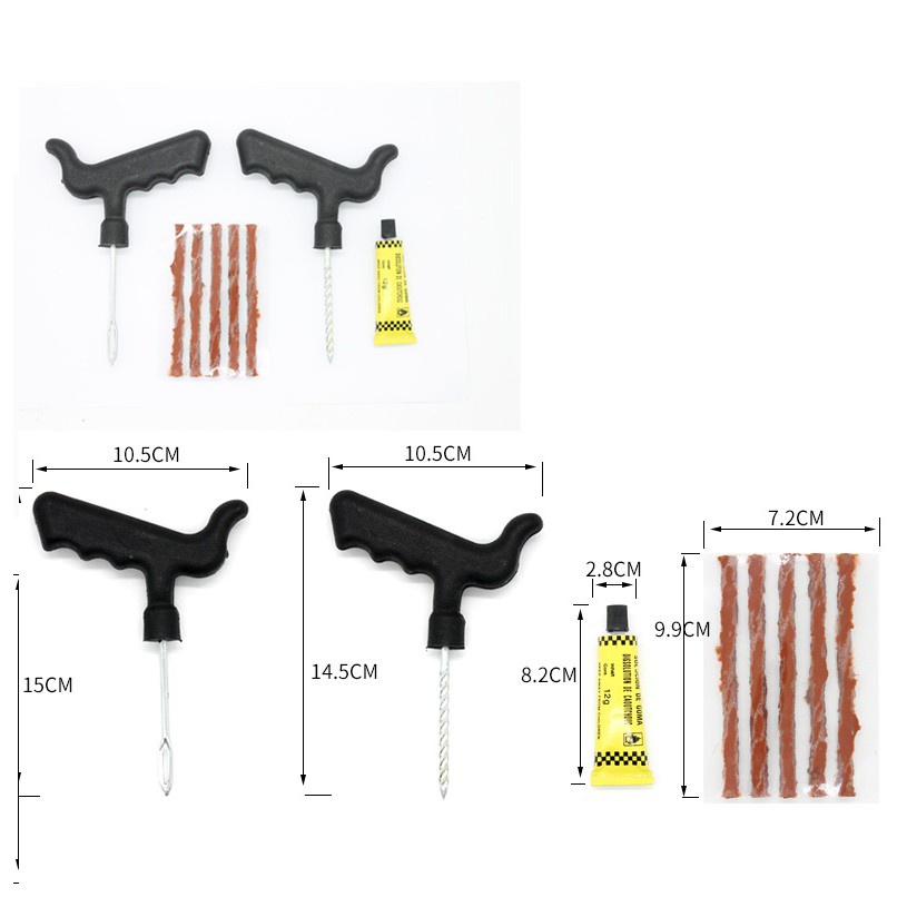 Bộ Dụng Cụ Vá Xe Không Ruột - Bộ Sửa Chữa Vá Xăm Xe Đạp, Xe Máy Tiện Dụng