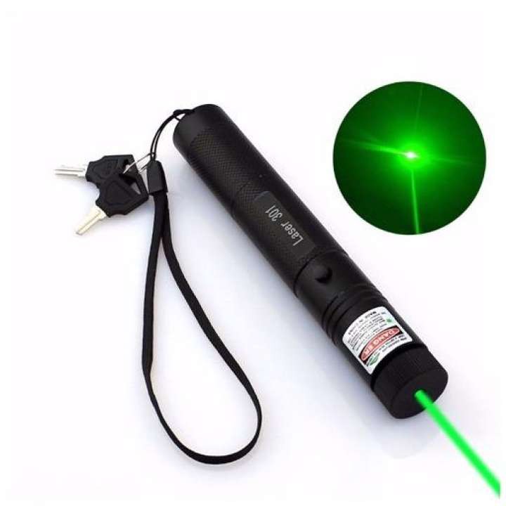 Đèn pin Laze 303 chiếu xa nhiều hình cực đẹp - Trọn bộ gồm đèn laser, bộ sạc, pin Li-ion, chìa khóa an toàn, sách hướng