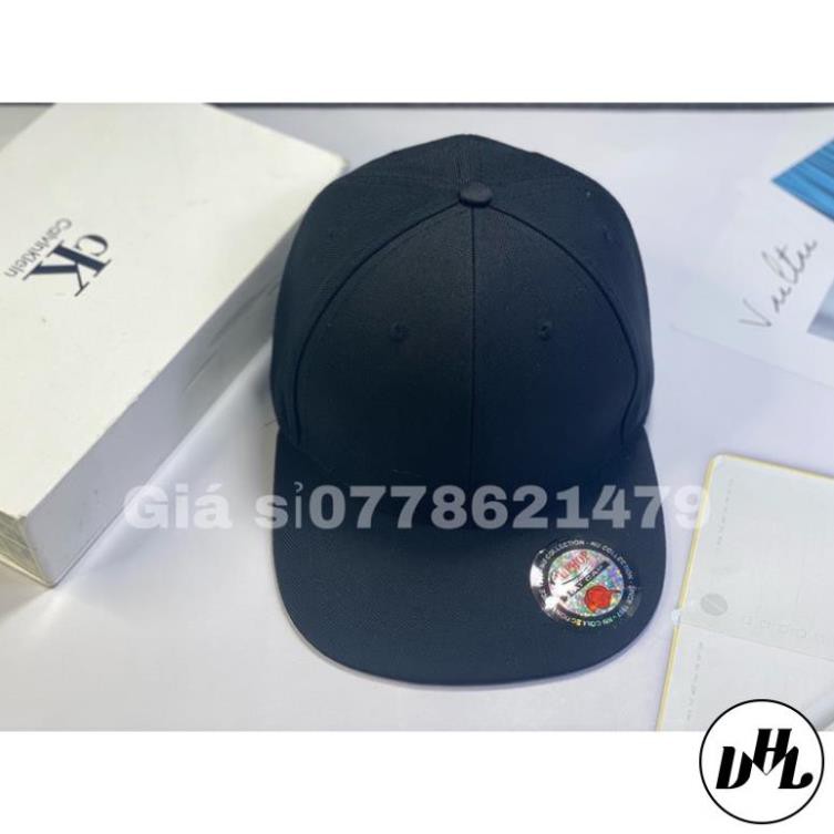 Mũ snapback đen trơn cực chất thời trang nam