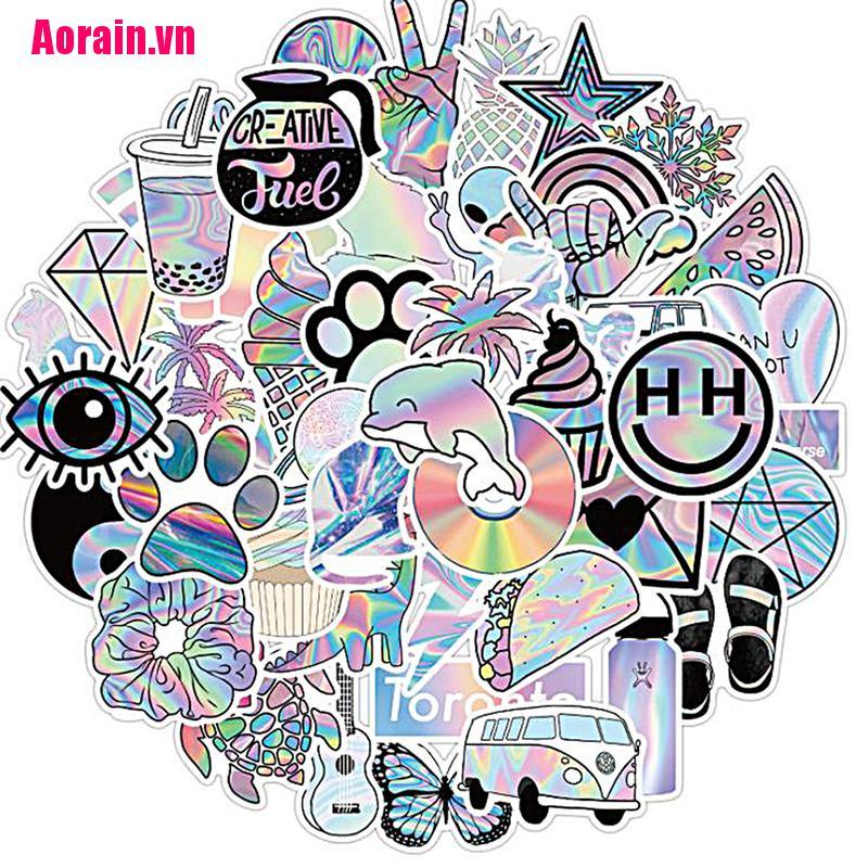 Bộ 50 Miếng Dán graffiti Trang Trí Đàn guitar / guitar