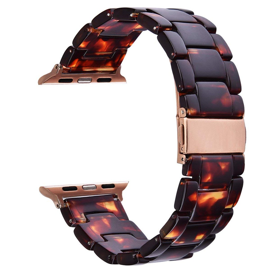 Dây đeo bằng nhựa resin chống nước cho đồng hồ thông minh Apple Watch 38mm / 42mm/40mm/44mm，se/6/5/4/ 3 / 2 / 1