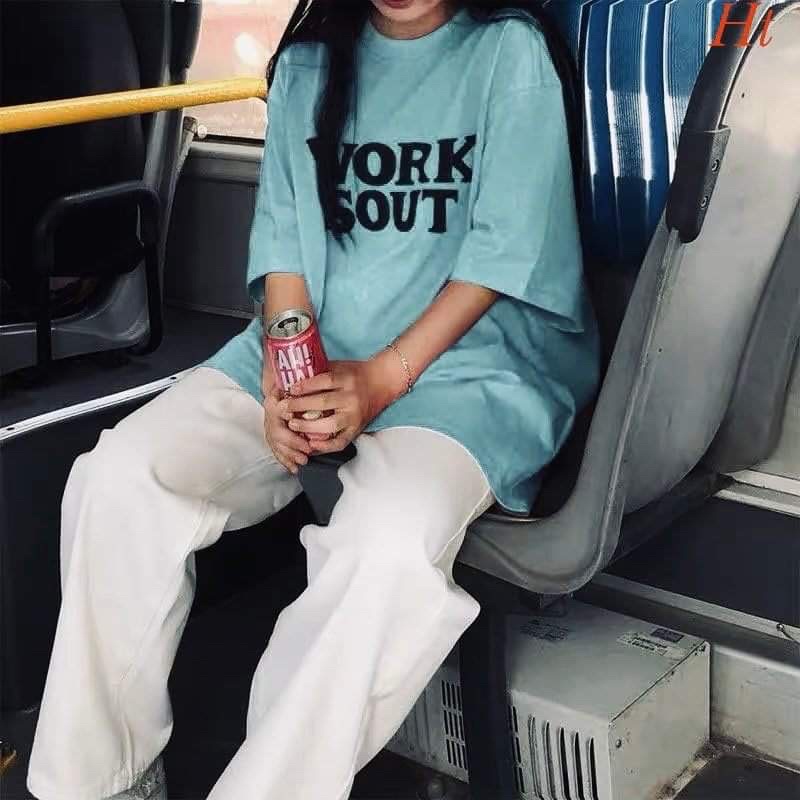 Bộ áo work +quần xuông trắng HT12