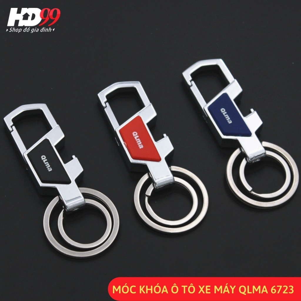 Móc Khóa Xe Máy Ô tô ️Cao Cấp QLMA 6723 | Từ Thép Cao Cấp Có chức năng mở Bia cực tiện dụng