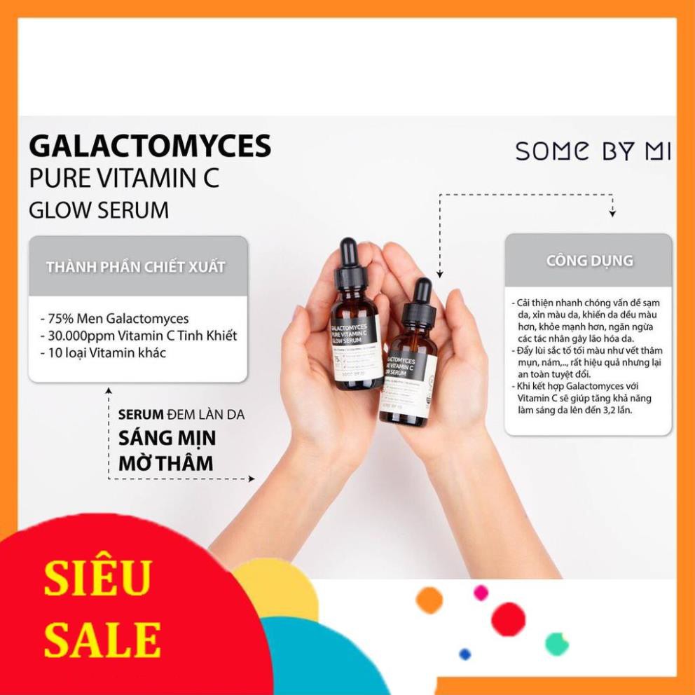 FreeShip Giá Sốc -  Tinh Chất Dưỡng Trắng, Chống Lão Hóa Some By Mi Galactomyces Pure Vitamin C Glow Serum