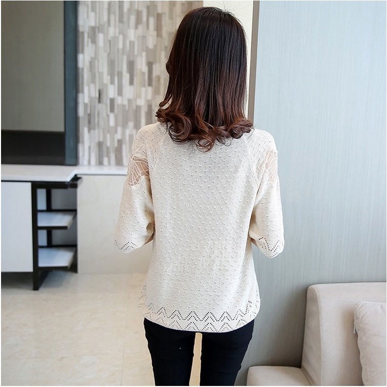 áo len nữ cổ tròn dài tay mẫu mới thu đông al75