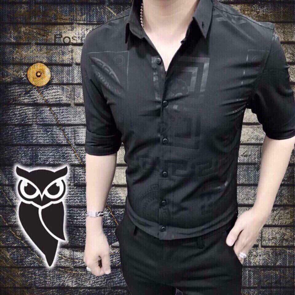 Áo Sơ Mi Nam XuMon Chất Lụa  Dài Tay Cổ Bẻ Họa Tiết Xám Chìm Thời Trang Hàng Xưởng Tận Gốc Mẫu Cá Tính DRAU 86