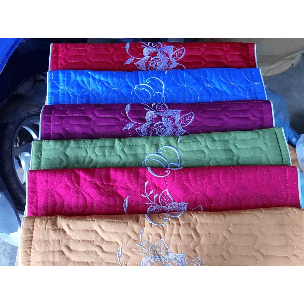 Sét 2 Vỏ gối satin thêu trần bông loại 1 kích thước 48*68