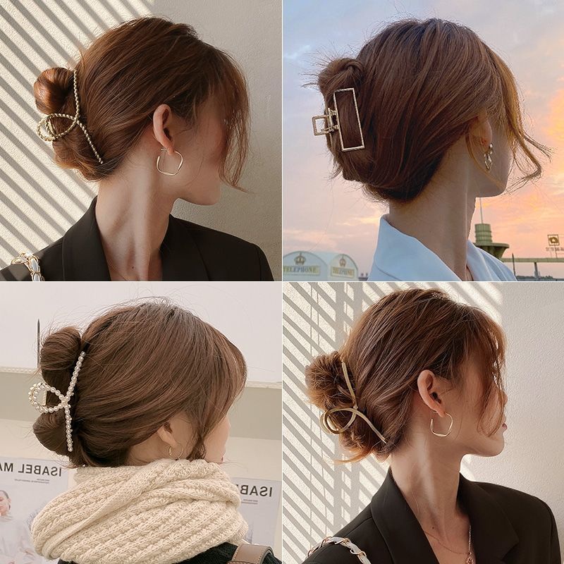 Kẹp càng loại lớn lớn bằng kim loại tinh tế thời trang