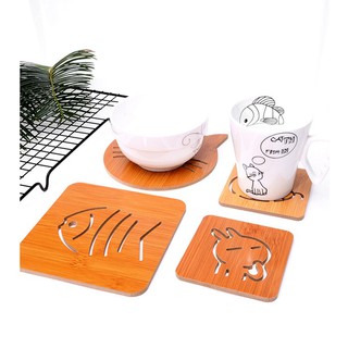 [CÓ SẴN] Miếng lót ly cách nhiệt bằng gỗ