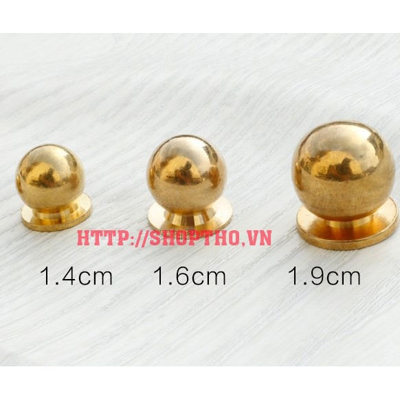 Núm giả cổ tròn màu vàng đường kính 16mm