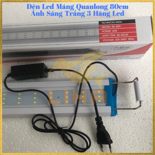 Led Máng Quanlong QL80A (30W-80cm) - Đèn Led Cho Hồ Thuỷ Sinh, Hồ Cá