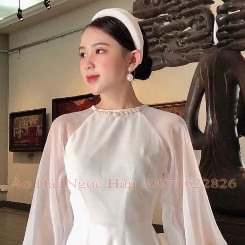 Áo Dài Cách Tân Nữ Tay Bồng  4 Tà TK26