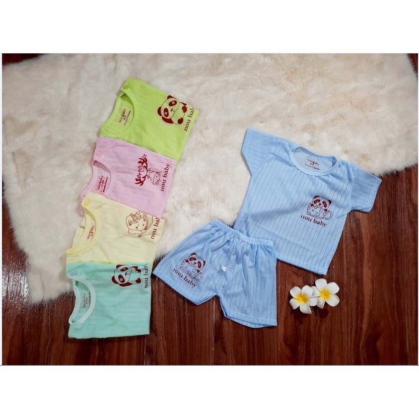 [Chỉ 150K/10 bộ] Sỉ 10 bộ quần áo cotton giấy (mẫu trơn) mặc hè cho bé