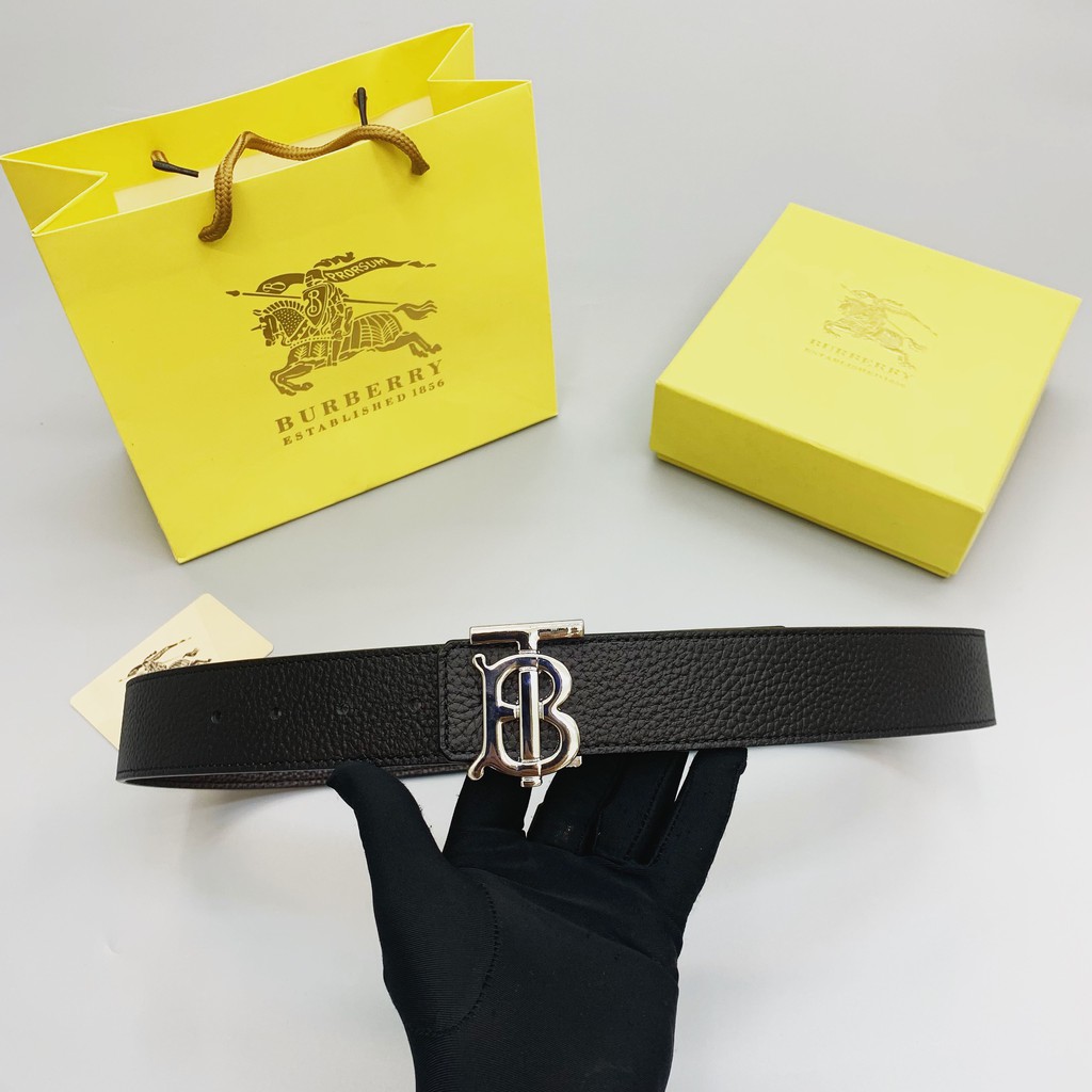 Thắt lưng, dậy nịt belt da thật xịn siêu cấp FULLBOX Burberry NV 85-110cm