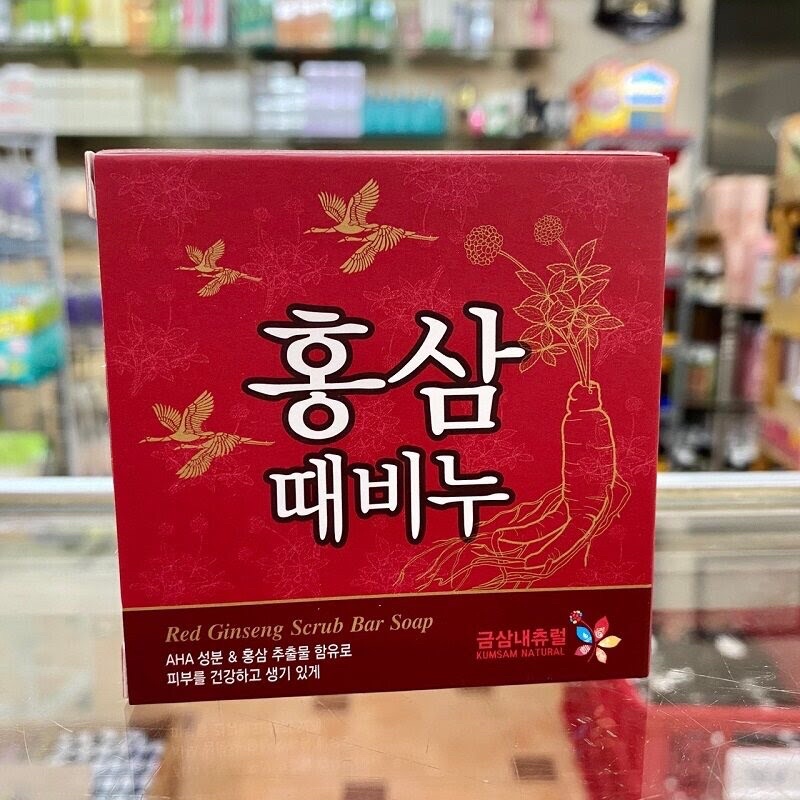 Xà bông tắm tẩy da chết hồng sâm Hàn Quốc