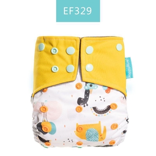 Combo Bỉm Tả Vải HappyFlute cho bé từ 1m, 1 size dùng đến bé 30m Lót Charcoal Than tre kèm viền chống tràn x2 Nana Shop