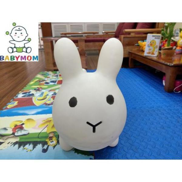 Đồ chơi thú nhún Thỏ Trắng  không mùi cao su bé thỏa sức nhún nhảy bé thích mê, tăng cường vận động