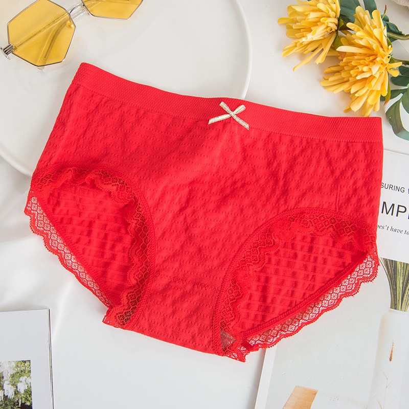 Quần Lót Nữ Cotton Dệt Kim thoáng mát đính nơ xinh tôn vòng 3 gợi cảm QL182 (bầu bí nhỏ bon chen)