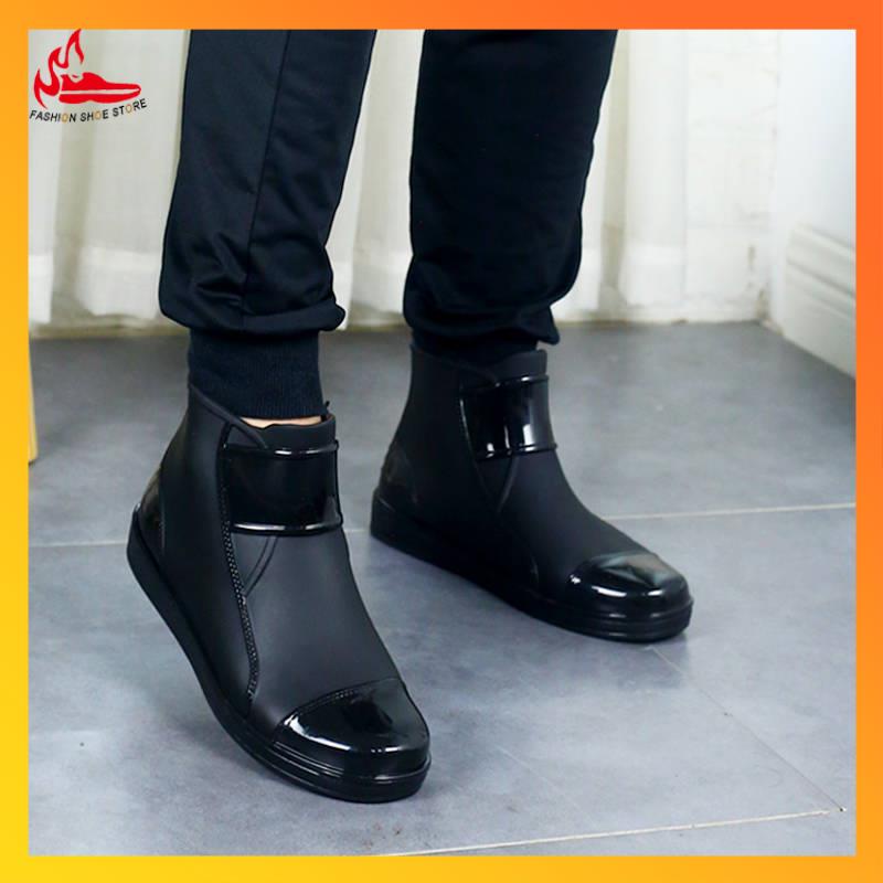 Ủng cao su đi mưa chống trượt chống thấm nước thời trang cho nam