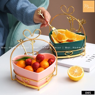 Giỏ sứ đựng hoa quả, trái cây - D05