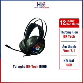 Tai nghe gaming headphone có dây bk-tech bk66 - hàng chính hãng hlc gaming