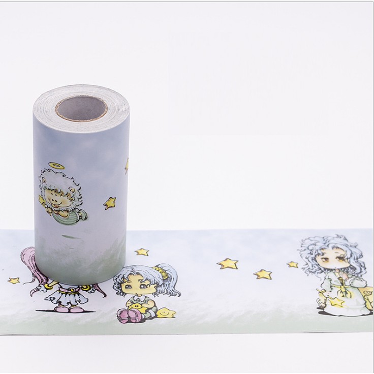 Cuộn 10m len dán viền tường bé tóc xù keo sẵn (cao 10cm)