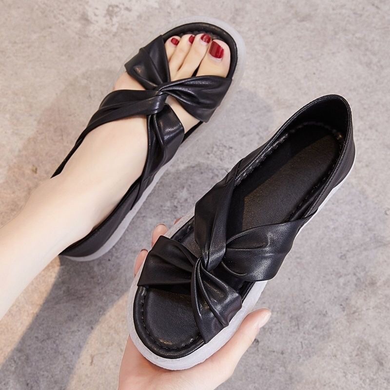 Dép xoắn da đế cao su siêu mềm ,êm chân