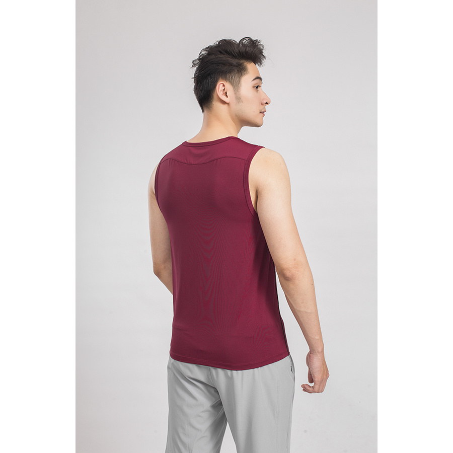 Áo Lót Nam Áo Thun Ba Lỗ Kwin KTT002S9 Màu Đỏ Đô Kiểu Dáng Slim Fit Chất Liệu Polyester Thể Thao