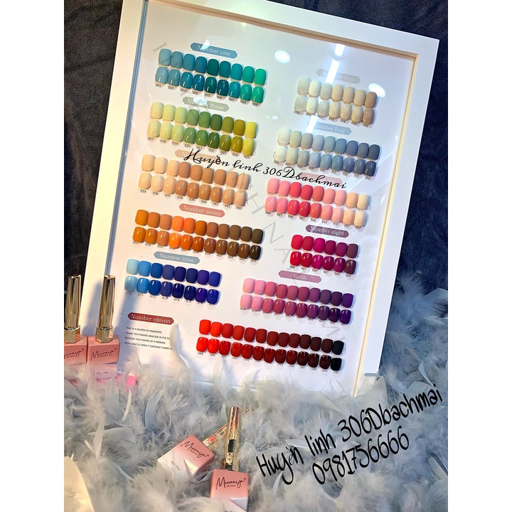 Sét sơn gel hàn quốc 100 màu tặng kèm base top và bảng màu