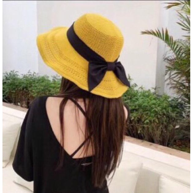 Nón Cói thắt nơ vành rộng phong cách hàn quốc siêu hot