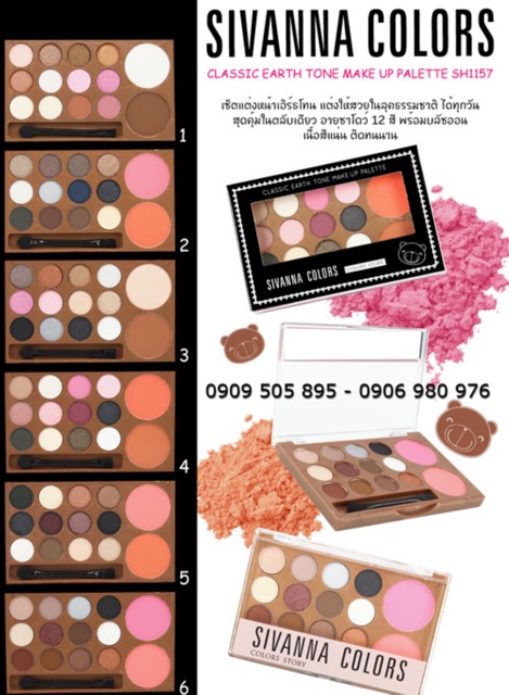 🔥🔥[Xả kho] Set Phấn mắt và má hồng Sivanna Thái Lan 14 màu đẹp | BigBuy360 - bigbuy360.vn