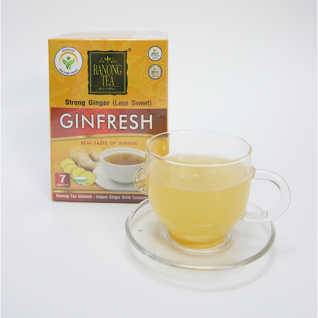 Trà gừng Ranong Tea Strong ginger (mật ong,có đường)