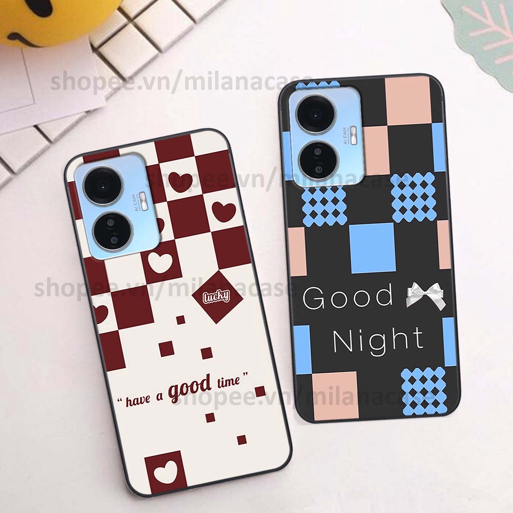 Ốp Vivo Y55 2022 caro họa tiết nhiều màu sắc siêu đẹp thời trang cá tính