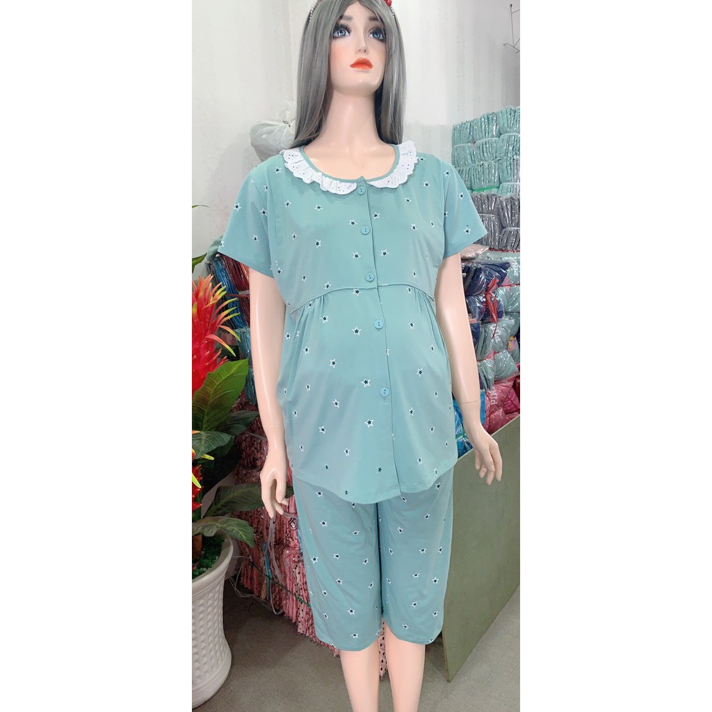 Bộ đồ bầu và sau sinh LỬNG HỌA TIẾT SAO chất cotton mềm mịn BL812