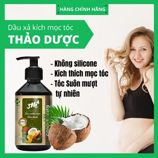 Dầu Xả Kích Mọc Tóc Thảo Dược 3M Natural cho Mẹ bầu Mẹ Sau Sinh - 150ml- Siêu tiết kiệm,mọc tóc sau 2 tháng