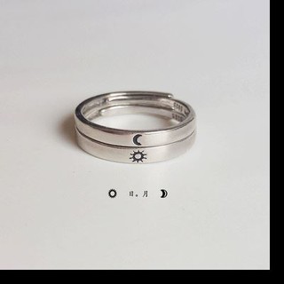 Cặp nhẫn sun & moon bạc 925