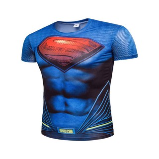 ÁO BODY GYM NAM NGẮN TAY - SIÊU NHÂN XANH