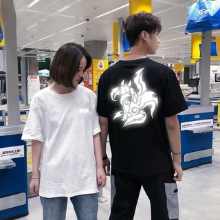 Áo Thun Phản Quang Cáo FOX Cotton 75%, Form rộng Unisex, nam nữ Đẹp