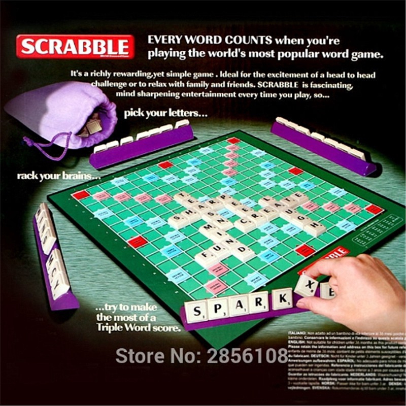 Scrabble English Crossword Puzzles Board Games  Trò chơi thông minh Scrabble - Xếp Chữ Tiếng Anh giúp bé học tập