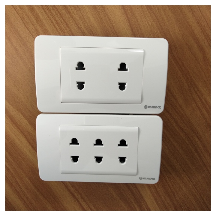 Ổ cắm 2 chấu 16A 250V Vanlock SINO - Dòng S18A Chính hãng