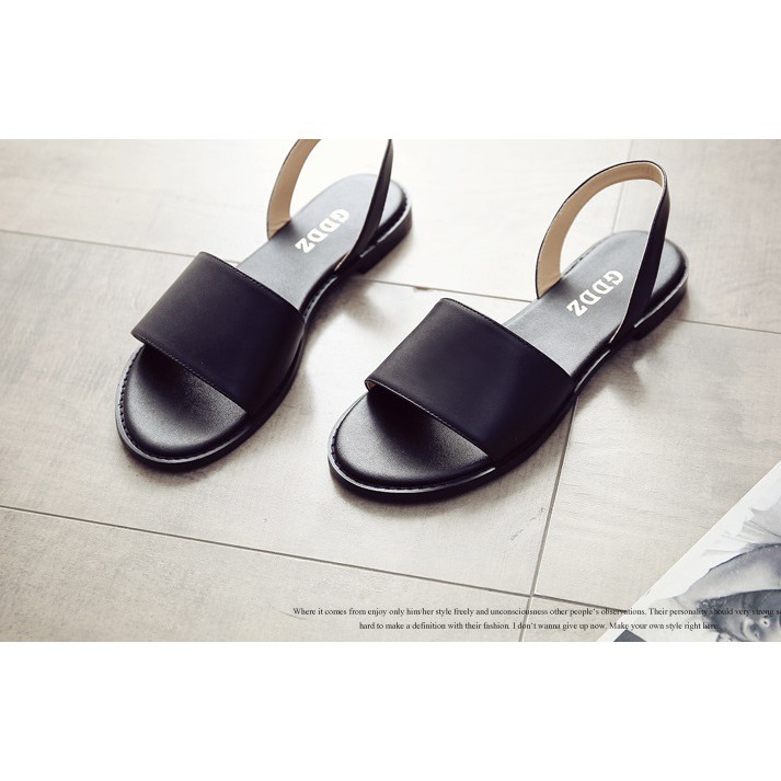 GIÀY SANDAL NỮ ĐẾ THẤP QUAI NGANG BẢNG TO sz 35-42