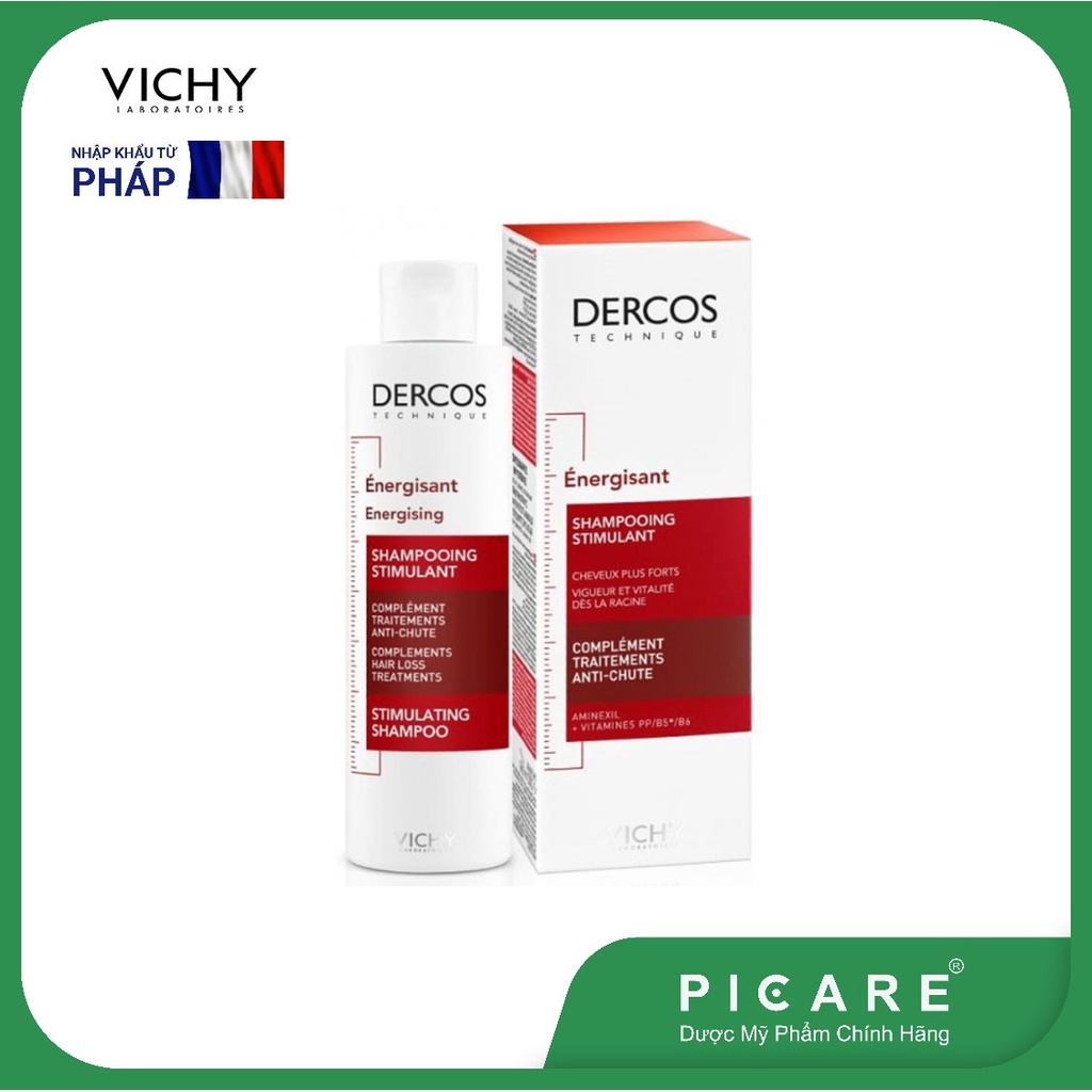 Dầu gội tăng cường dưỡng tóc, giảm rụng Vichy Dercos Energising Stimulating Shampoo 200ml