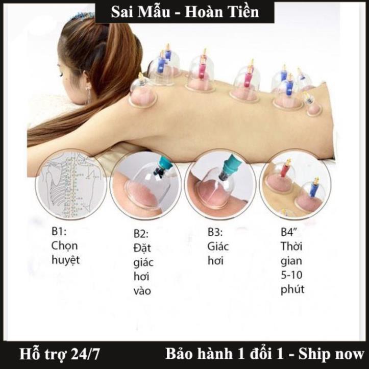 ✔️Giác Hơi 24 Ống Chân Không Cao Cấp, Máy Giác Hơi  Giá Rẻ, Bộ Giác Hơi Không Dùng Lửa  - 24 Phụ Kiện -