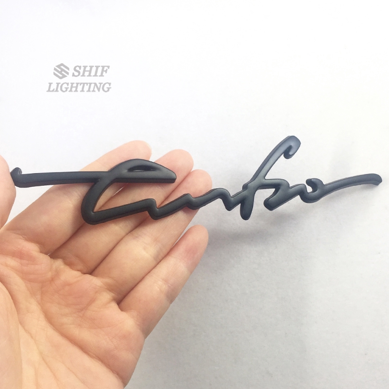 1 X Styling 3D Metal Turbo Logo Decorative Emblem Badge Sticker Side Fender For Universal Car