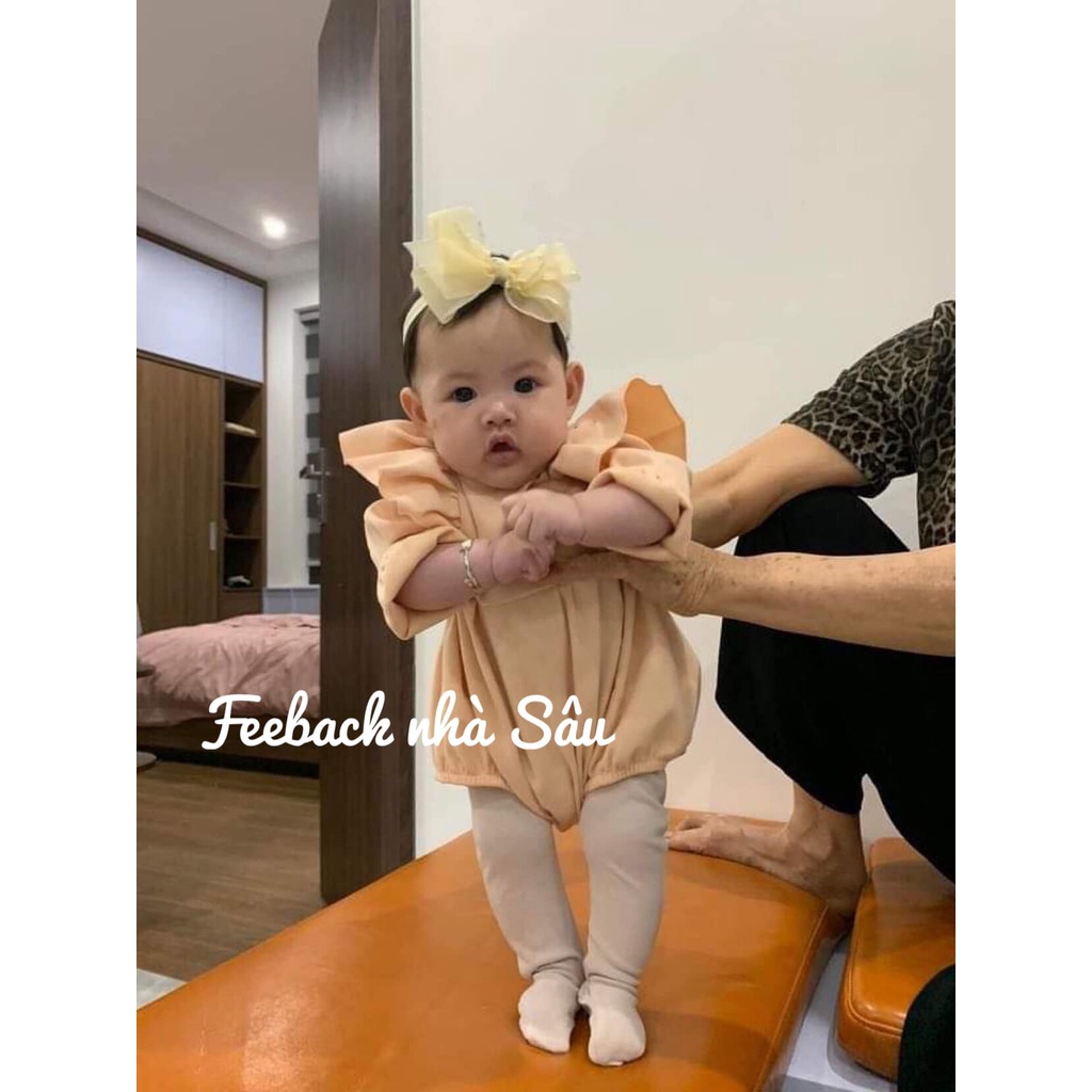 Băng đô turban nơ voan handmade cho bé