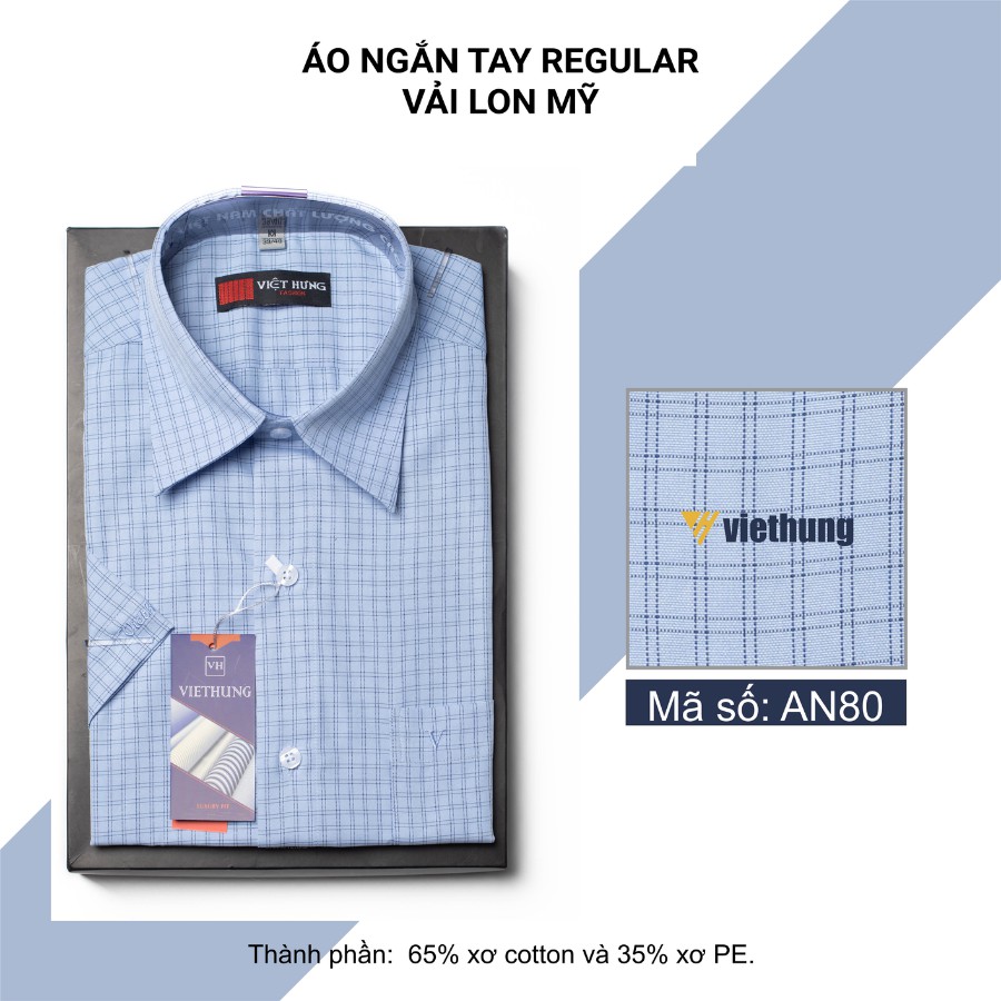 Áo Sơ Mi Nam Ngắn Tay Caro VIỆT HƯNG Chất Vải Ion Mỹ Thoáng Máy Dáng Áo Suông Vạt Ngang Cổ Điển AN80 | BigBuy360 - bigbuy360.vn