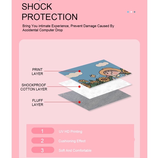 Túi đựng máy tính xách tay 13.3/14.1/15.6/16.1/17.3  inch in họa tiết hoạt hình dễ thương